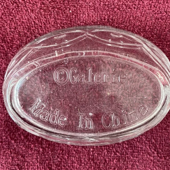 Galerie Glass Bunny on Nest Dish 2 Pc Vintage - Picture 3 of 5